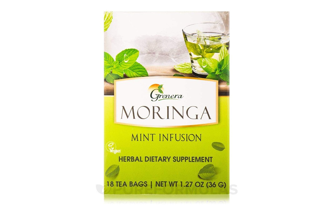Grenera Moringa Mint Infusion Tea   Box  18 pcs